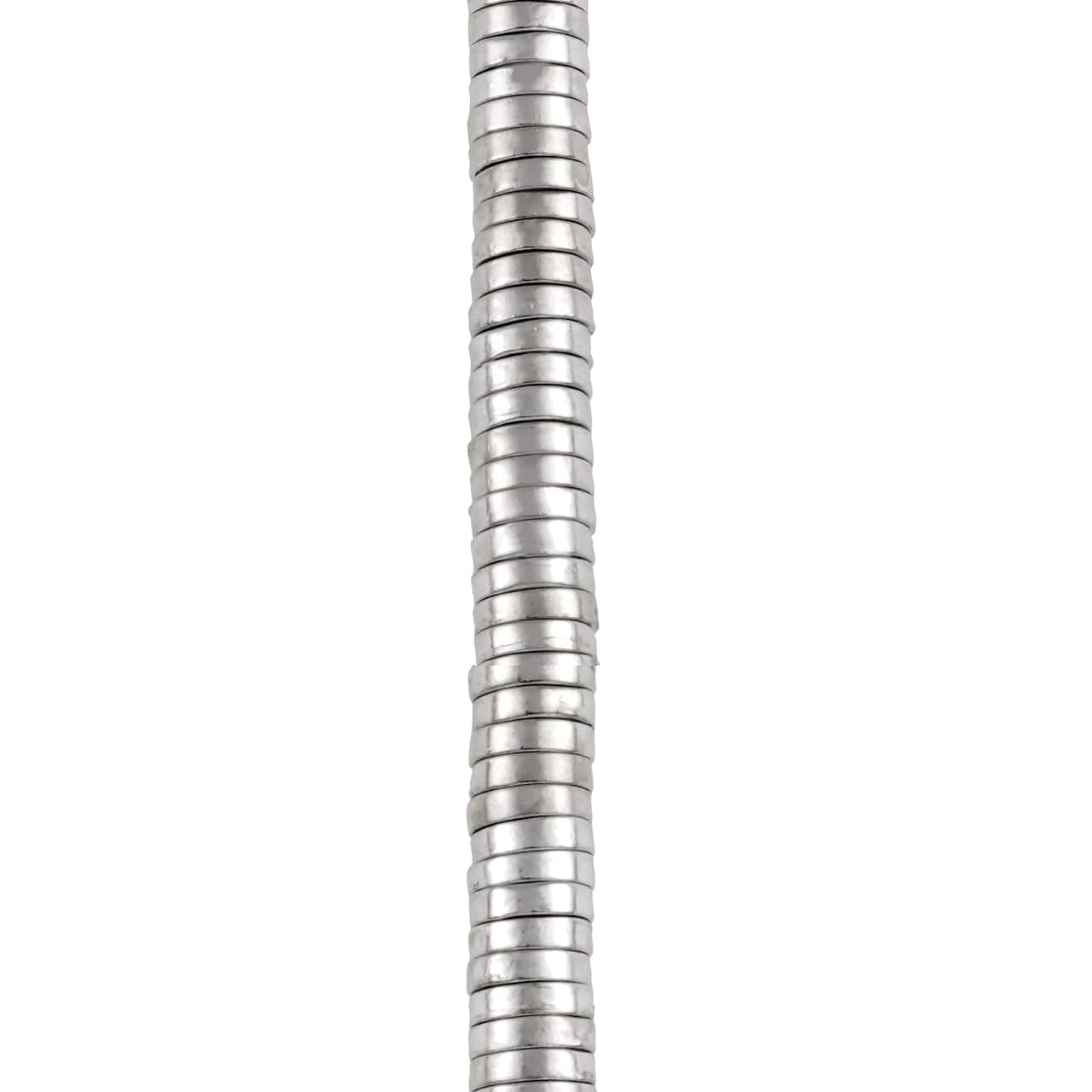 12 Pack: Rhodium Large Hole Metal Disc Spacer Beads by Bead Landing™